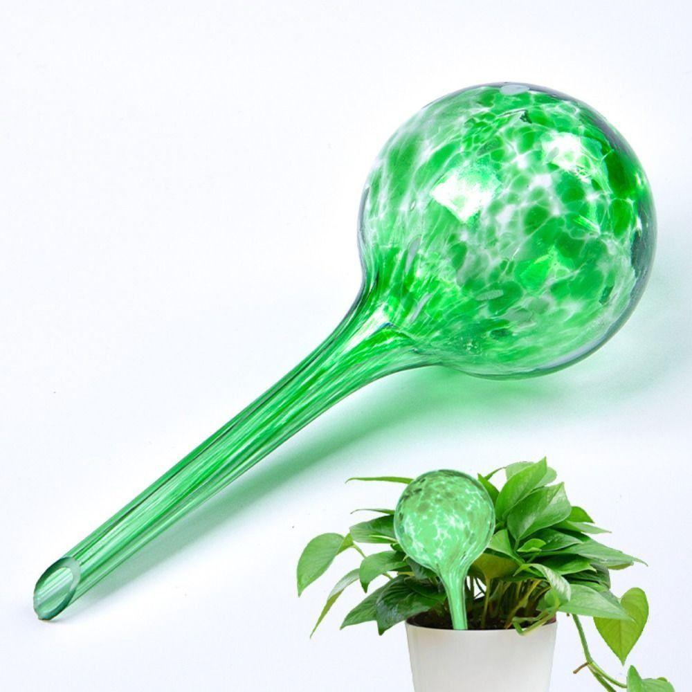 Glass Automatic Plant Watering Ball 100ml Bulb Shape Glass Auto Drip Irrigation System Colorful Automatic Watering Spike