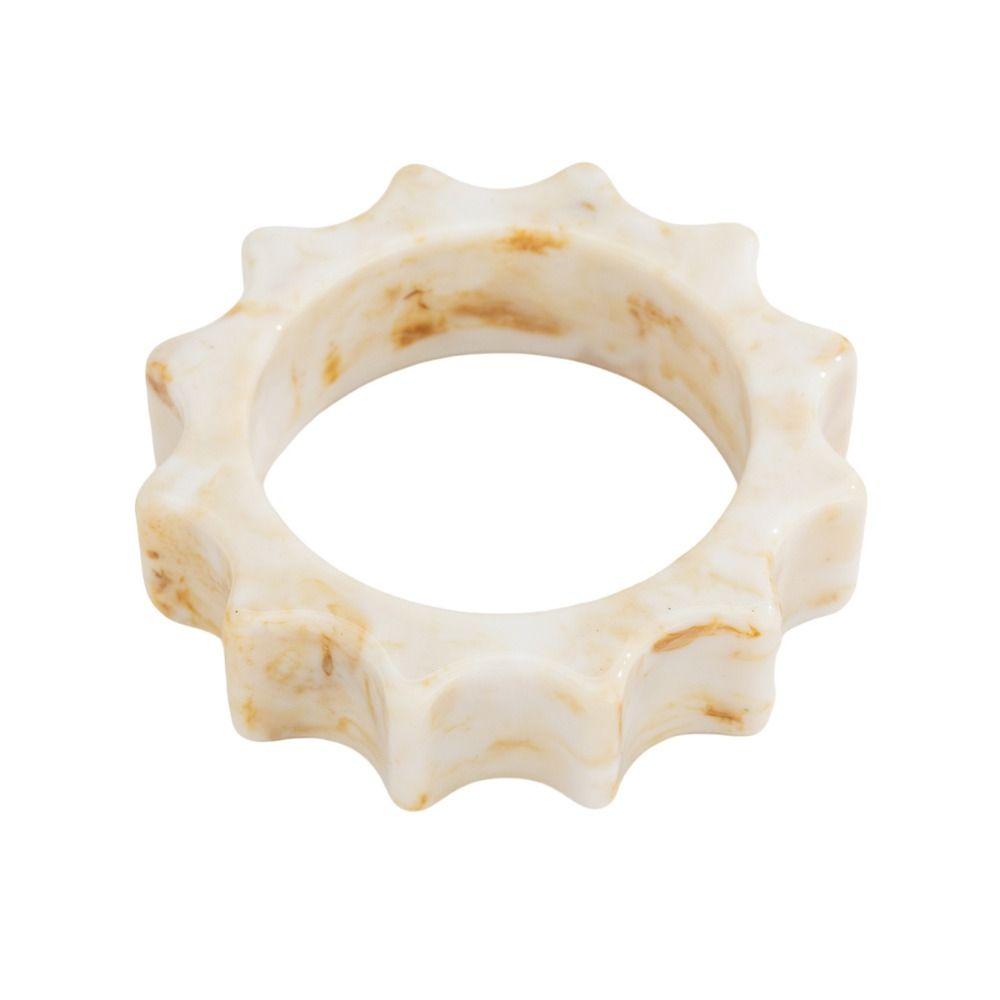 Wave Chunky Bracelets Geometric Retro Hand Ring Wide Resin Bracelet Bangles Jewelry Accessories