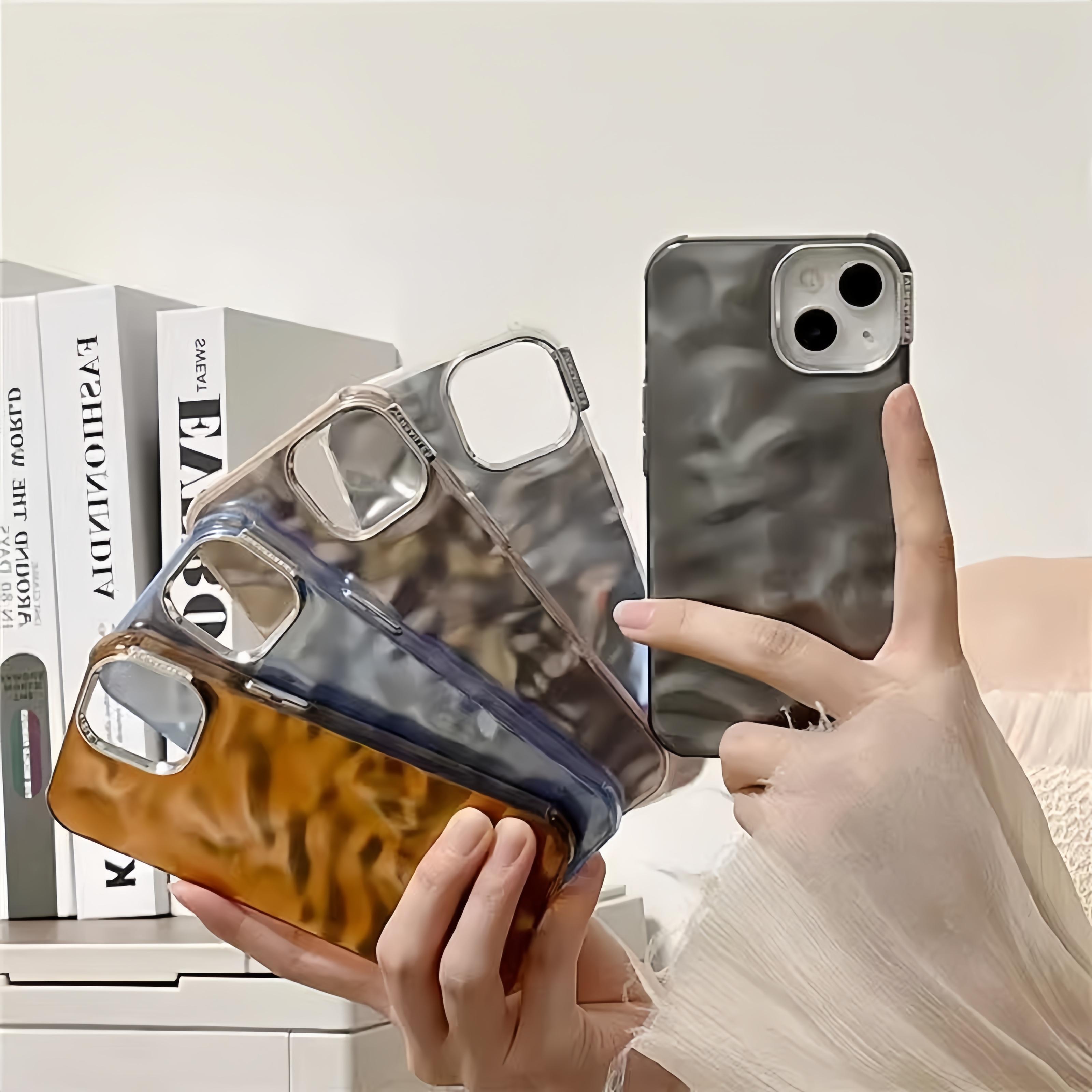 

Чехол для iPhone с трехмерной водной рябью подходит для iPhone 15promax/12/11pro Apple 14, сплошной цвет 13, чехол для телефона премиум-класса 12promax, жесткий силиконовый чехол