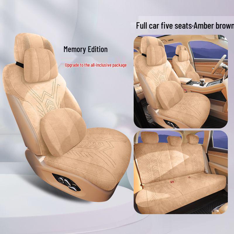 AITO M5/M7/M8/M9 Car Seat Covers with Suede, Ventilated, Breathable Saddle Pad, Half-Wrap Cushion