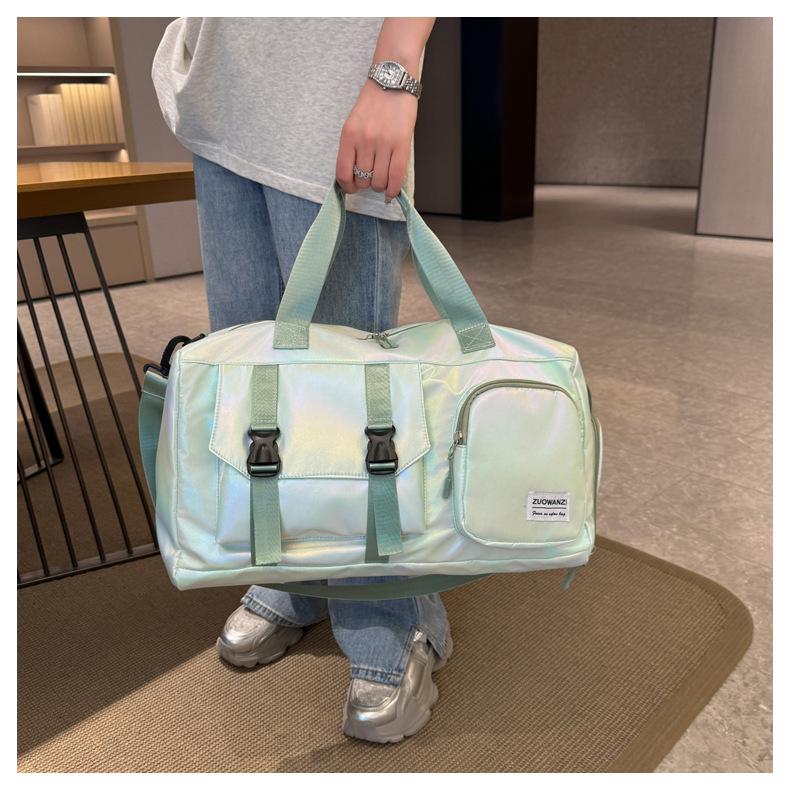 Women's Large Capacity Pearlescent Waterproof Swim Bag, Multi-functional with Wet/Dry Separation for Sports, Fitness, and Travel.