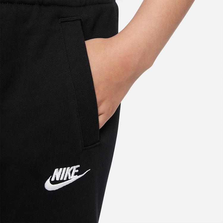 Nike French Terry Casual Solid Elastic Knit Sweatpants Kids Bottoms Black DM8220-010