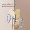 Rotatable Butterfly Three-Hook Adhesive Wall Hanger for Keys and Bags