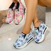 Fashion 2025 Trendy Slip-On Women's Shoes Fashion Print Platform Sneakers Non-Slip Casual Sports Shoes Plus Size Comfort Flats Hot Style
