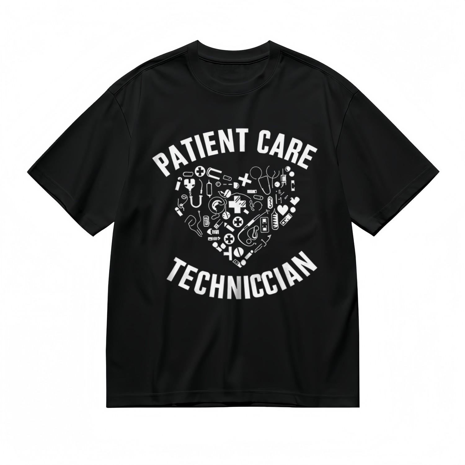 Men s Fashion Soft Comfy Classic T-Shirt Mens Womens Tees Top Patient Care Technician Printed Tee USA XL