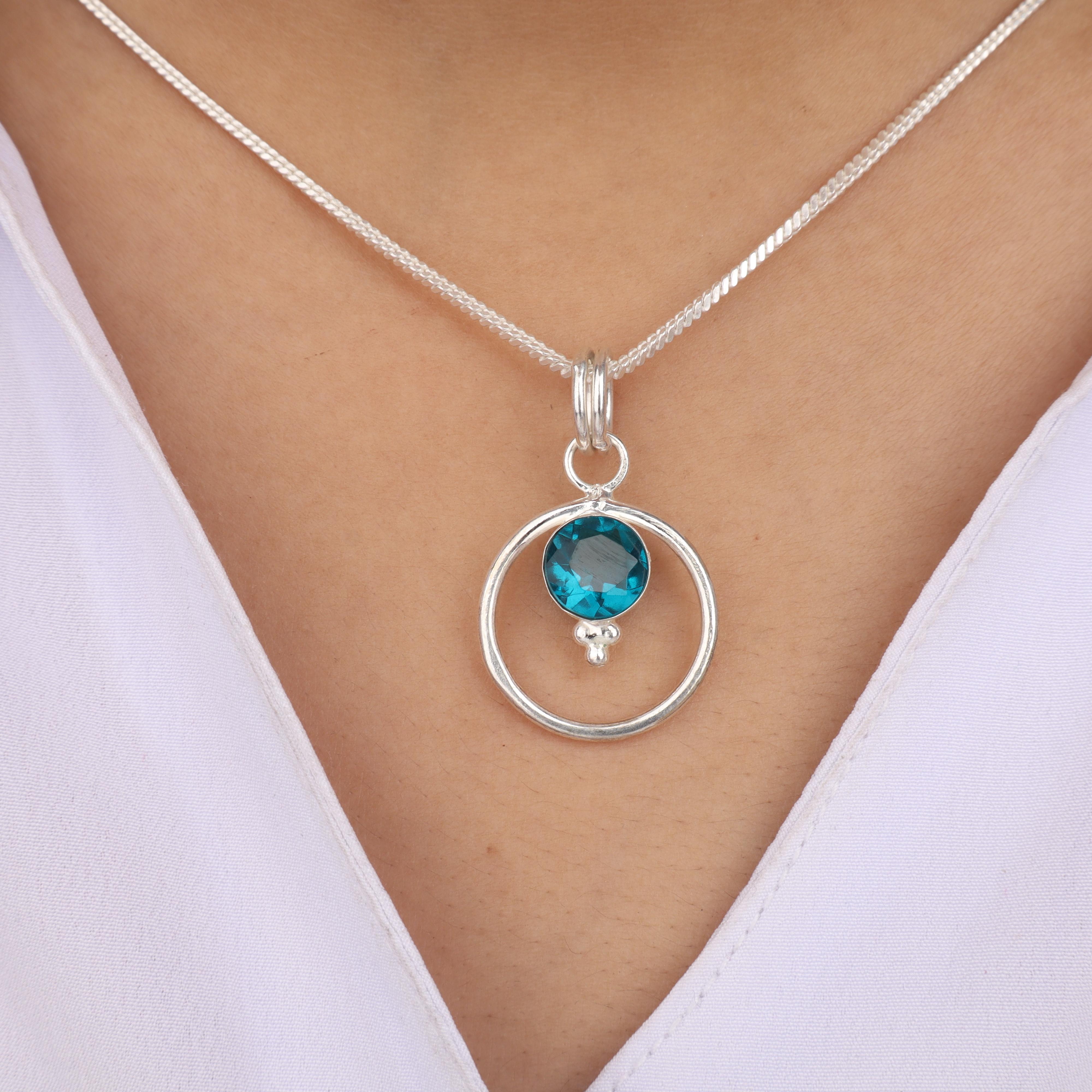 

Apatite Gemstone 925 Sterling Silver Handmade Jewelry Partywear Pendant 1.2 For Wedding PP-68-8