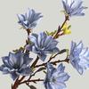 Floral Art Simulation Big Magnolia 3 Heads Artificial Orchid Flowers  Outdoor Garden Decor