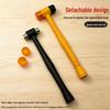 Detachable Double-Headed Hammer: Goldsmith & Silverware Manual Tool with Round Rubber Sledgehammer Head for Household Installation