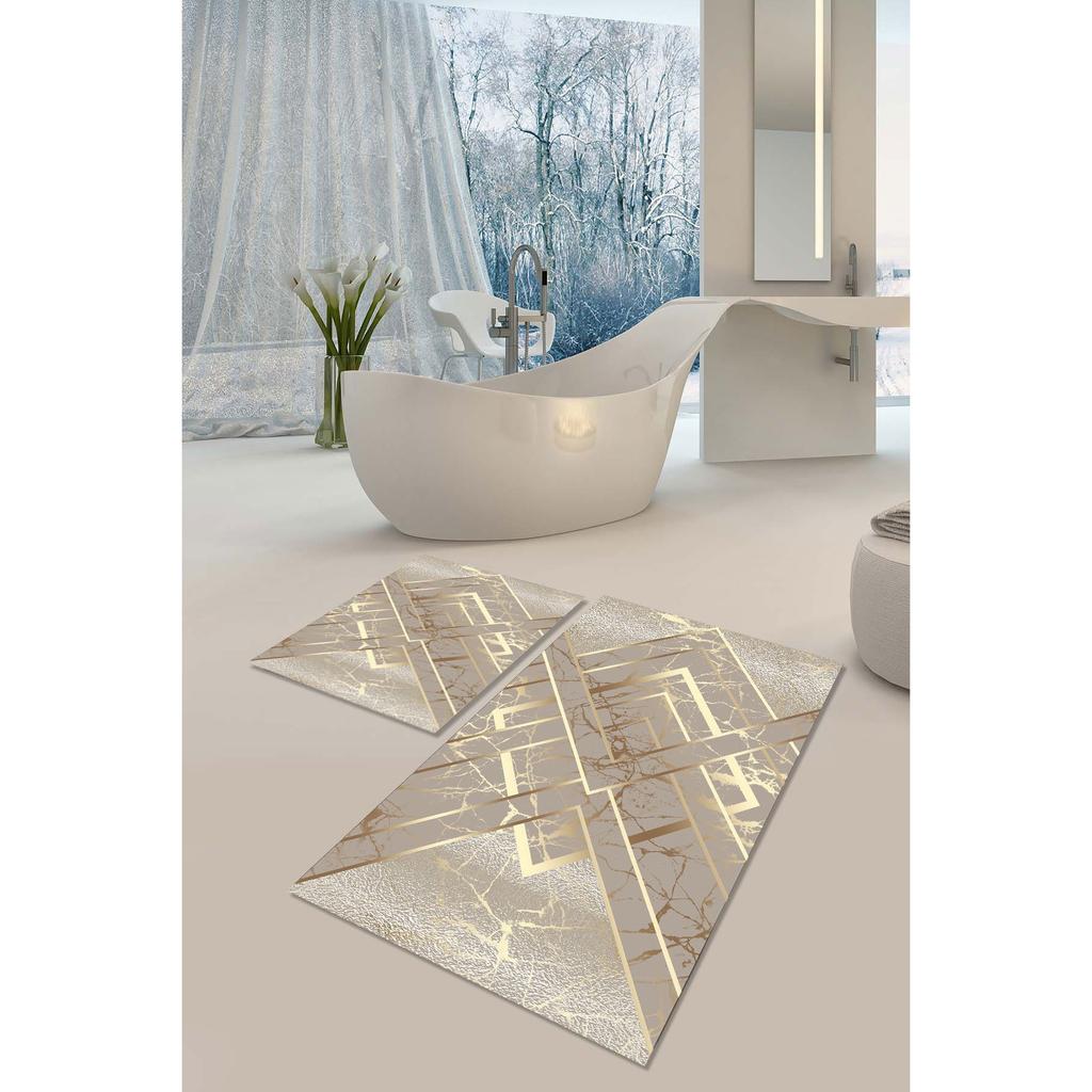 FLQUE Digital Printed Decorative Bath Mat Set buy at low prices in