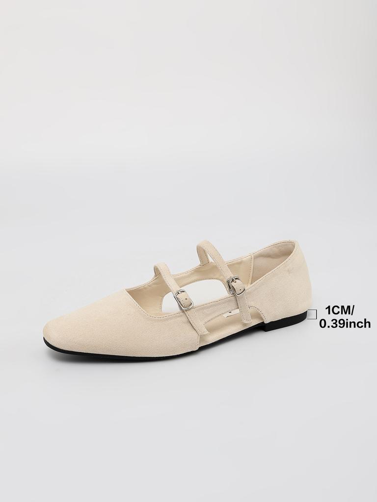 2025 new side empty flat-soled single shoes for women's summer outer wear, advanced sense, double-row one-word with soft-soled casual shoes, femini