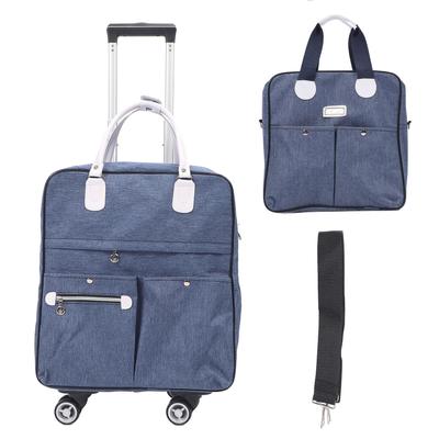 2 In 1 Expandable Carry On Luggage Set Polyester Fabric Weekender Travel Luggage Carry On Suitcase