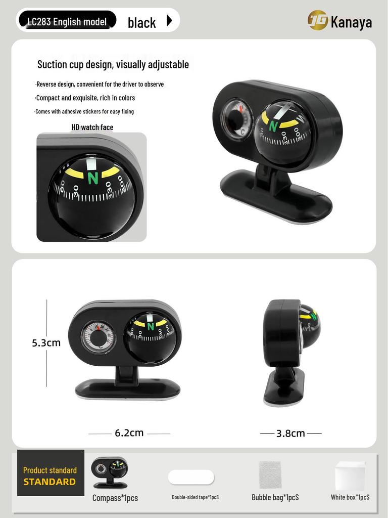 Leuchtender Multifunktionaler Auto-Montierter Hochpräzisions-Outdoor-Kompass & Neigungsmesser