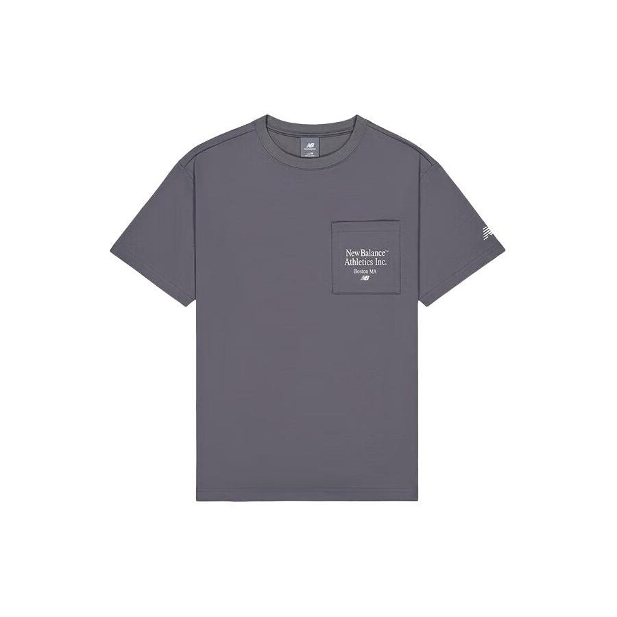 New Balance Graphic Pocket T-shirt Asia Sizing Grey Men s AMT42316-CAS M