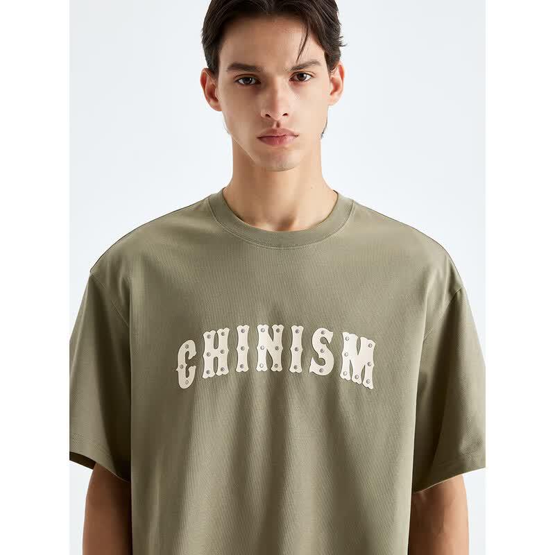 CHINISM Men s Cooling Rivet Logo Short Sleeve T-Shirt L