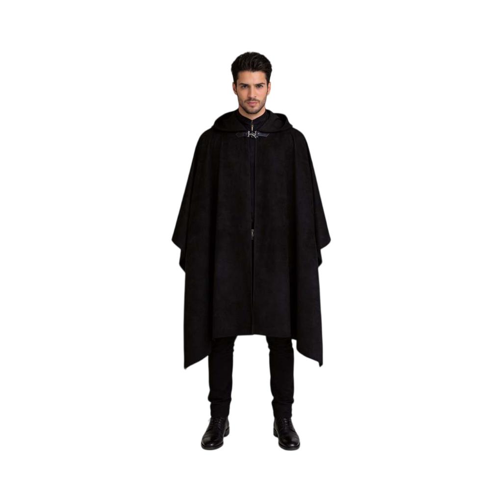 Medieval Vintage Cloak Hooded Cape Gothic Knight Capelet Costume for Halloween Renaissance Fair Cosplay and Themed Events