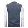 Men's Slim Fit Velvet-Thickened Knit Vest for Autumn/Winter