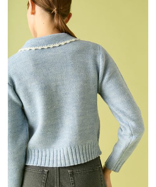 Furfur Tweed Knit Jacket RWNT254043SAXF