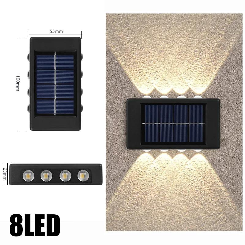 LED Solar Light Outdoor Lighting Waterproof Solar Wall Light for Courtyard Street Landscape Garden Decoration Wall Lamp