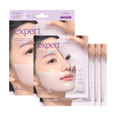 Expert Peptide Collagen Gel Mask 4 Sheets Included Dry Skin Firmness Radiance High Moisture Large Capacity Soothing Texture