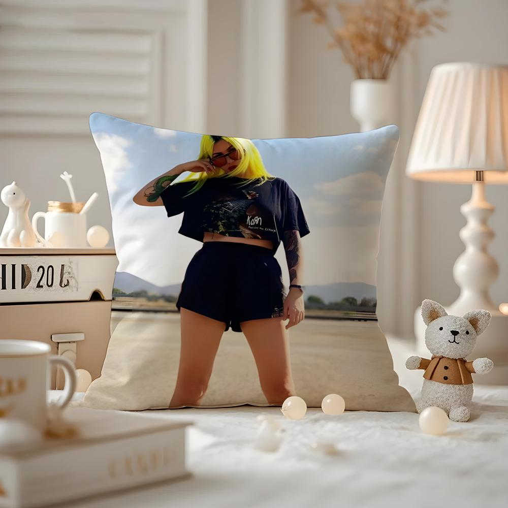 

Jessica Auoiffreo Cushion Cover Anti-dustmite Pillowcase Invisible Zipper Silky Short Plush Sofa Cushion Cover 12x12Inch
