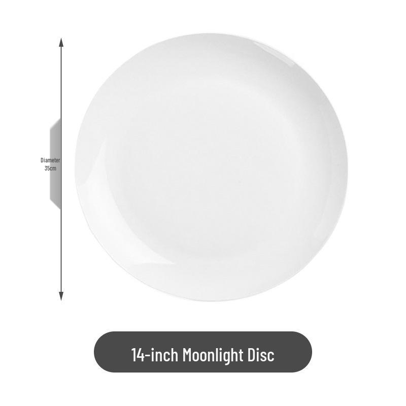 Elegant Moonlight Bone China Ceramic Dinner Plate - Perfect for Steak, Western and Cold Dishes, Gift or Display.