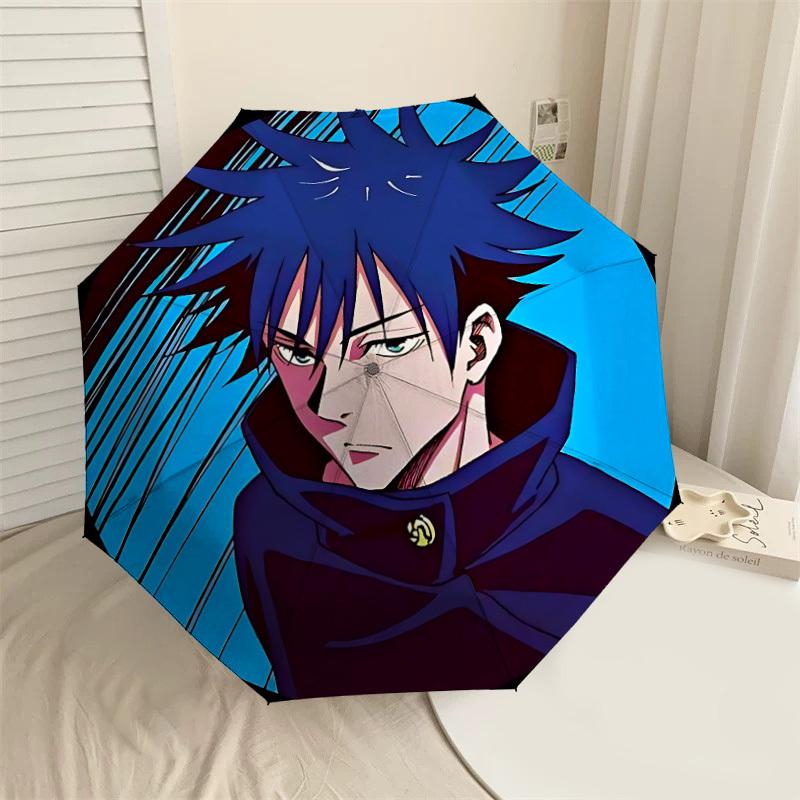 

1PC Blue Hair Coat Umbrella-8-Rib Reinforced, Automatic Open, Lightweight & Durable, Cute Fashion Accessory for Outdoor-P2701