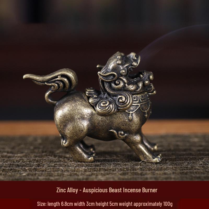 Auspicious Cloud Mini Copper Incense Burner for Indoor Aromatherapy