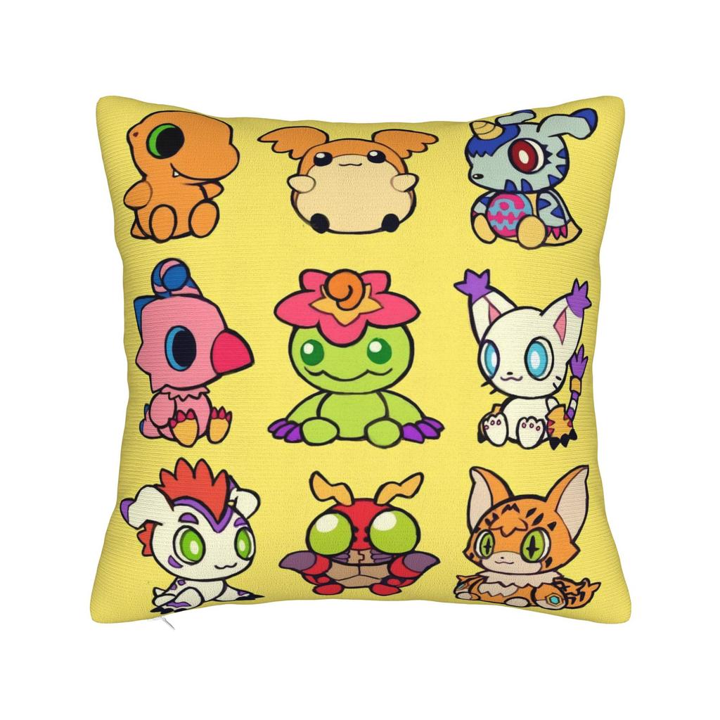 Digimons Cartoon Square Pillow Case Cushion Covers Fashion Polyester Decor Pillowcase For Home 40X40Cm