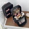 Make-up-Tasche Rosa Schleife Make-up-Tasche Kapazität Make-up-Tasche mit Rosa Schleifen-Dekoration Mehrteilige Kosmetikaufbewahrung für Frauen