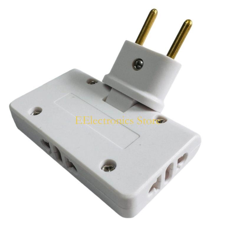 B03C EU Plug Converters 3 In 1 Rotatable Outlet Extender 180 Degree Extension Plug Mini Outlet Adapter For Mobile Phone