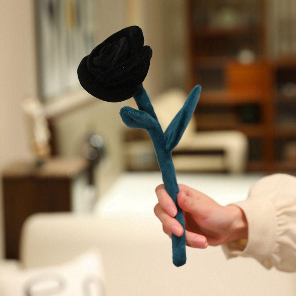 Soft Stuffed Plush Rose Bouquet  Doll 9 Colors Colorful Rose Flowers Plush Toys  Home Decoration