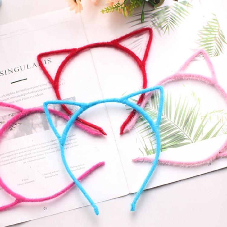 Cat Ear Headbands Hairband Hair Hoop for Women and Girls Plush Hair Accessories