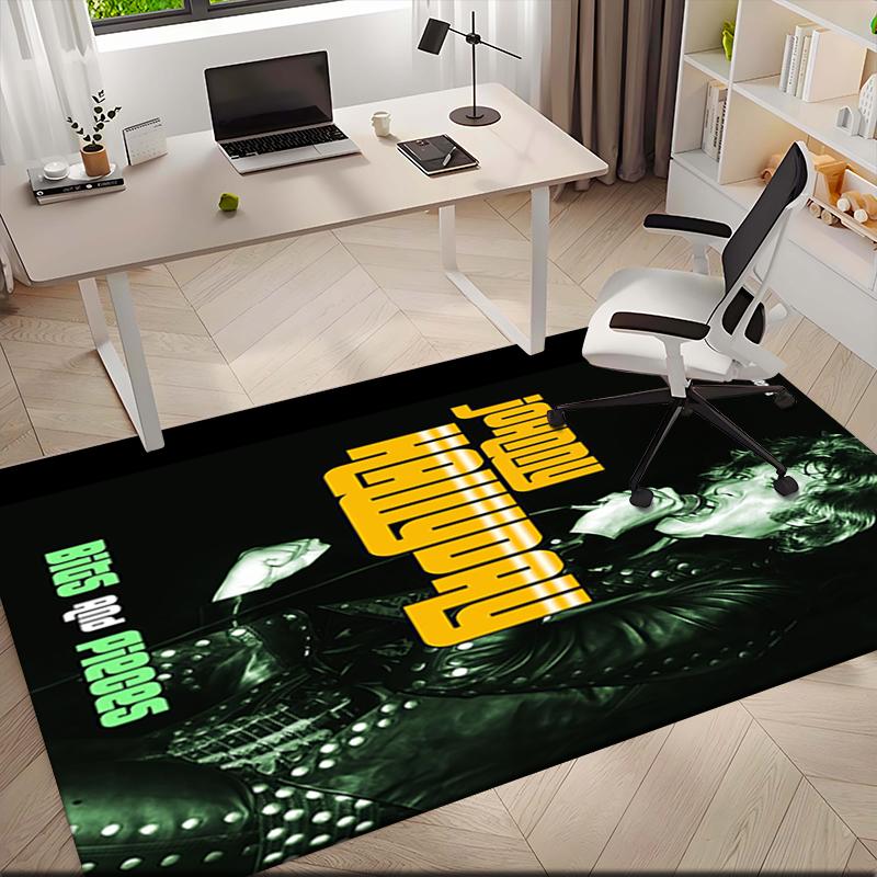1 Stück Der Goldene Legende von Johnny Hallyday Teppich für Wohnzimmer Schlafzimmer Zuhause Sofadekoration, Kinder spielen Rutschfeste Fußmatte