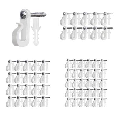 Fashionable White Gutter Hook Multipurpose Sturdy Plastic Materials for Hanging Holiday Light and Organizing Space