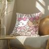 M-Mikkos Illustration Cushion Cover Soft Short Plush Pillow Cover Smooth Cozy Texture Aesthetic Cushion Case Home Decor