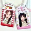 1pc 3 Inch Apple Strawberry Print PVC Photocard Holder Double Side Display Pendant