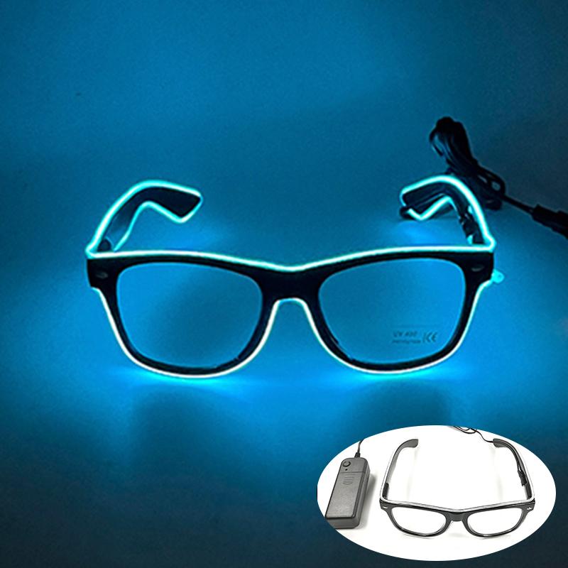 Hot Sale Luminous Neon Glasses With Lights LED Eyeglasses Bar Rave Parties Props Glowing Glasses Festival Club Supplies