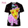 Funny New Pizza Tričko s 3D potiskem Muži Ženy Děti Neformální Chutné Jídlo Grafika Styl Harajuku Streetwear Top Trička