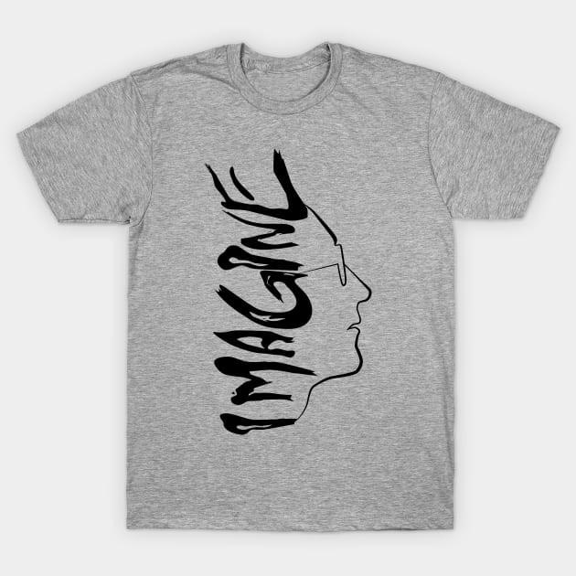Imagine Black Unisex 100% Cotton Tee Made in Australia S - 3XL