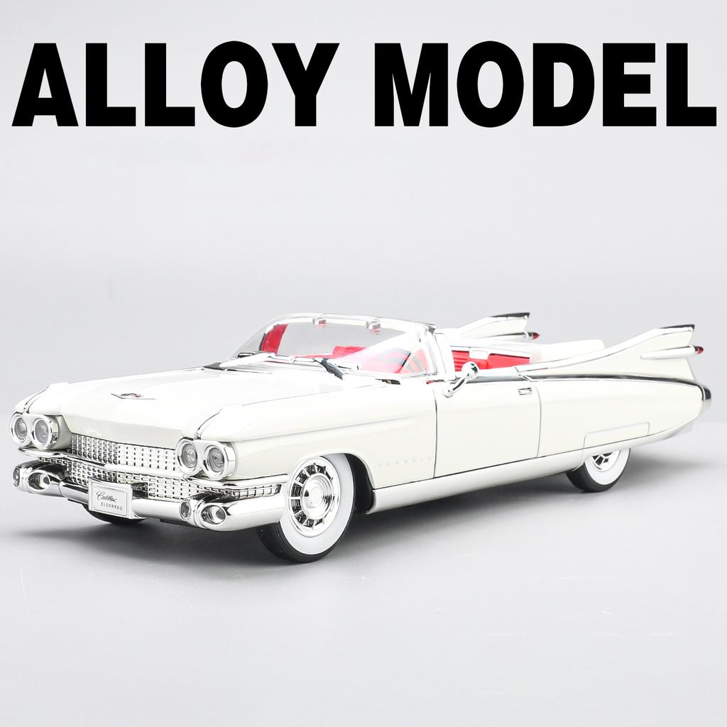 1:24 Eldorado Biarritz BIG ROCKET 1959 Alloy Die Cast Toy Car Model Sound and Light Children's Toy Collectibles Birthday Gift
