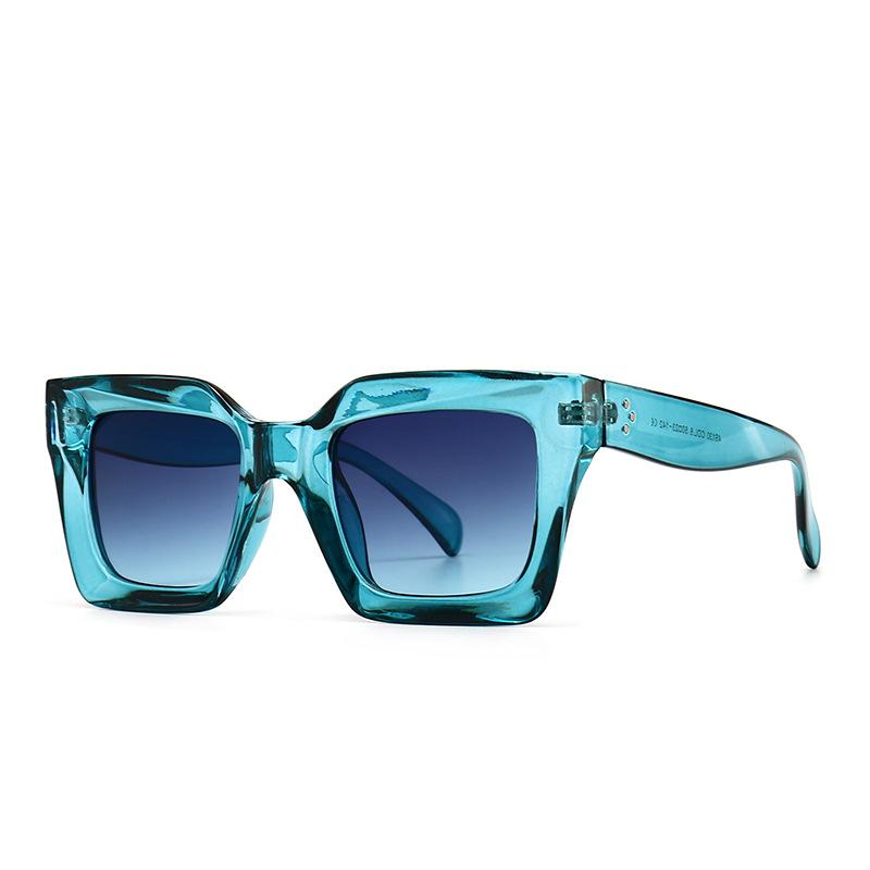 Fashion Vintage Big Frame Square Sunglasses UV400 Luxury Brand Designer Shades for Women Men Travel