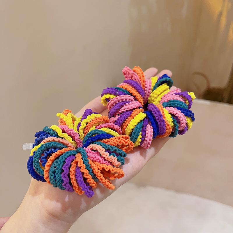Colorful Kids' Hair Ties: Elastic Lace Scrunchies & Durable Headbands