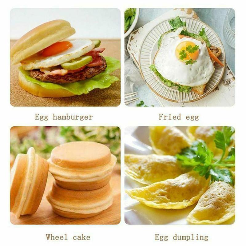 4 Hole Frying Pan Egg Omelet Burger Pan Non-stick Ham Pancake Maker For Gas Stove Induction Cooker