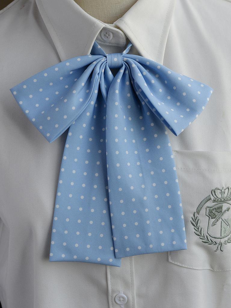Kids Fashion Collared Brooch With Polka Dot Design For Casual School Wear And Youth