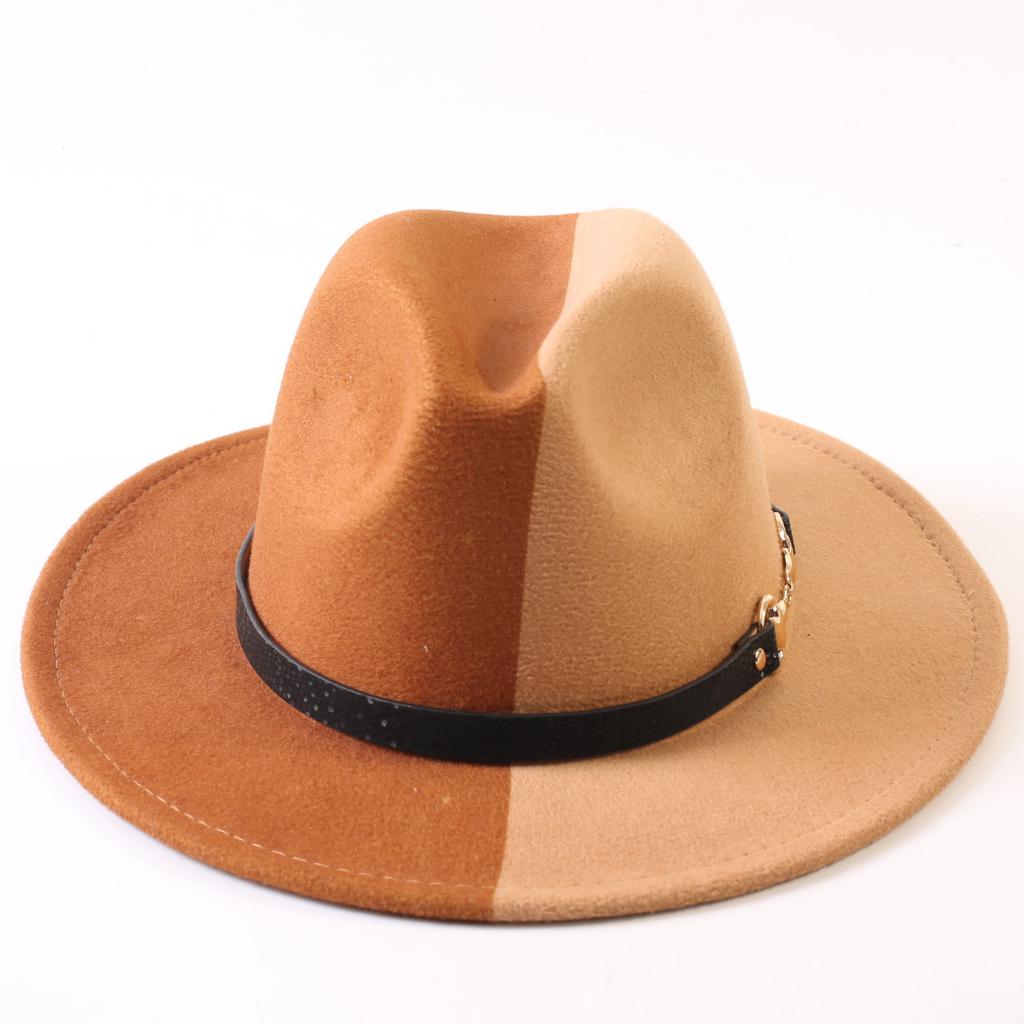 Popular European and American Classic Double-color Wide-brimmed Top Hat Men's and Women's Fashion OL Style Cowboy Hat Jazz Hat