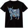 Highland Cow Viking T Shirt Norse Runes Mythology Graphic Tee Nordic Design Top