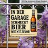 2D Flat, 1pc, Vintage Metal Sign, Decorative Plaques and Ornaments, Garage Beer Theme, Humorous Tips, Decor for Men's Garages, Basements, Home Bars