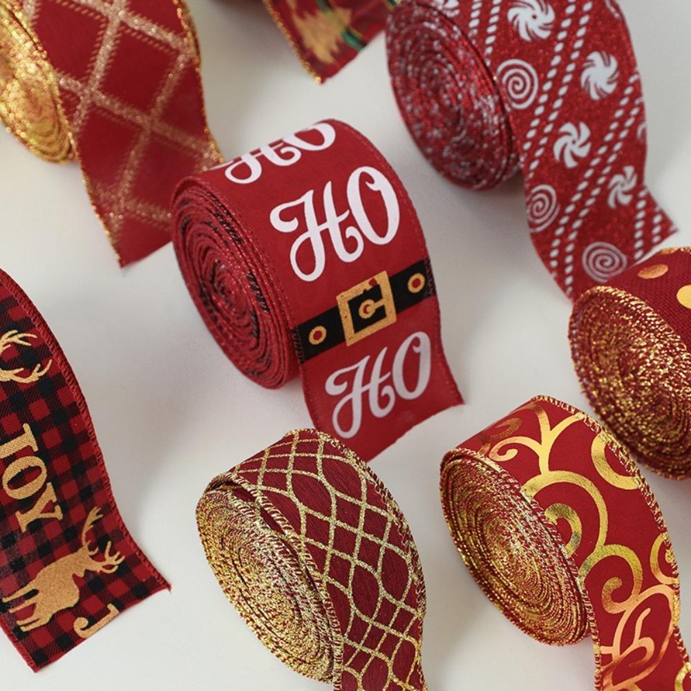 DIY Fabric Swirl Ribbon Xmas Gift Burlap Ribbon New Christmas Ribbon