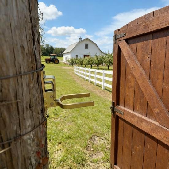 Okamžitý Zamykací Západka Brány Těžká Jednoruční Západka Brány Rychlá Západka Brány Snadná Montáž na Dřevěné Kovové Trubkové Brány Automatický Pružinový Zámek pro Farmu Ranč