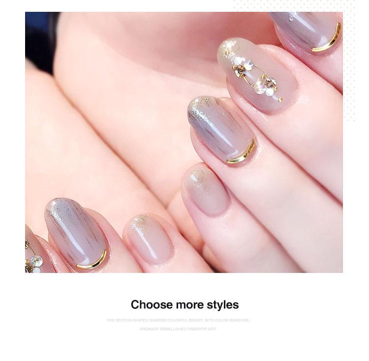 1 Rad Gold Silber Gebogene Legierung Niete Nagel Schmuck Nagel Perlen Strass Nail Art Dekoration